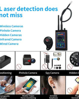 Détecteur de caméra de surveillance anti-surveillance anti-sneak, positionnement GPS, suivi, EAU sans fil, nouveau, 2023