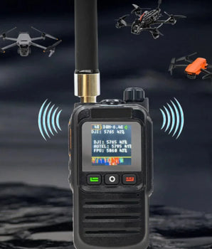Drone Detector 3 language Handheld 30MHz-6.4GHz Ultra large gamme batterie 6000mah intégrée pour divers UAV Détection précise