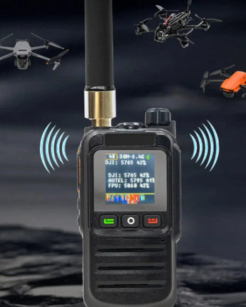 Drone Detector 3 language Handheld 30MHz-6.4GHz Ultra large gamme batterie 6000mah intégrée pour divers UAV Détection précise