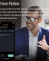 Innovation AI Smart Glass HD1080P Appareil photo Appel vocal Musique Caméra vidéo Bluetooth Caméra vidéo Micro DVR Surveillance Lunettes photo 200W