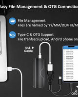 Mini enregistreur Audio numérique, stylo USB professionnel, réduction du bruit activée par la voix, enregistrement Dictaphone, stylo enregistreur Audio longue durée