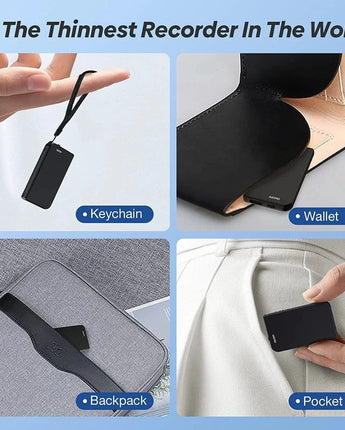 Mini enregistreur vocal numérique discret pour enfants, petit enregistreur vocal, audio GNE dans Ao.com, 72 Go Black / CHINA / 64 GO