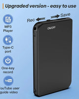 Mini enregistreur vocal numérique discret pour enfants, petit enregistreur vocal, audio GNE dans Ao.com, 72 Go Black / CHINA / 64 GO