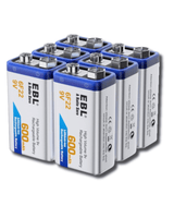 Pile 9 Volts pour Bloqueur de Signal - Pack de 6