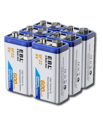 Pile 9 Volts pour Bloqueur de Signal - Pack de 6