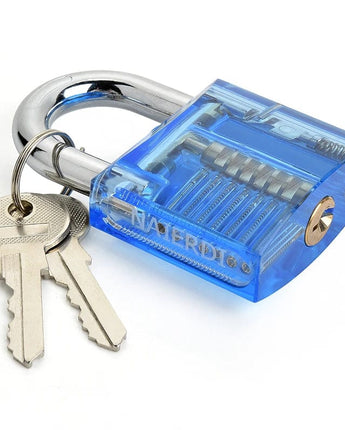 Serrure transparente - Apprenez à crocheter facilement Cadenas Bleu